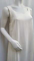 Vintage 90s STERLING STYLES Ivory Rayon Chiffon Dress – One Size – EUC