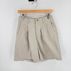 Vintage Lee Casuals Pleated Chino Shorts Khaki 10M High Rise Cotton Heritage