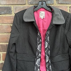 Vtg Nanette Lepore | Blazer Sz 8 -22.5” Long / 34 Chest -jacket -Cheapchicplus