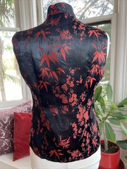 Vintage Om Gallery Vest Silk Blend Handmade in Vietnam Size Med