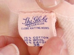 VTG WWI 1920s Globe Knit Step-In Underwear Pale Peach Cotton Ribbed Rare Sz 38