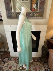 Vtg Size 42 Green Nightgown Made in USA Length 50.5”