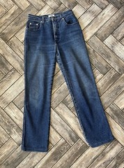DDP 90’s Vintage Moschino Metal Peace Baggy Mom Jeans Retro Size 28