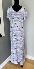Vtg 90s Carol Anderson California Maxi Dress Rayon Size Large Medium Beach