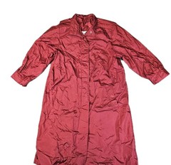 Vintage Nor’wester Womens Trench Coat Jacket Made In Hong Kong Poly Blend