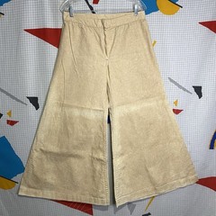 Vintage 70s Super Wide Leg Pants Bell Bottoms 32×29 Canvas Gaucho 21” Opening