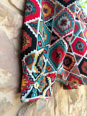 Vintage Southwestern Western Shirt Womens S Aztec Geometric Print Snap Front USA