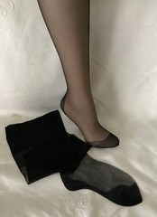 Vintage Seamed Nylon Stockings With Cuban Heel