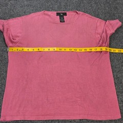 Vintage Nicole Summers Silk Knit Sweater Top Women’s Size L Pink Short Sleeve