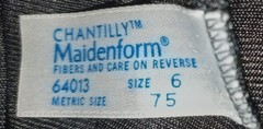 Vintage Maidenform Chantilly Panties Black Lace Trim Women’s Size 6 Underwear