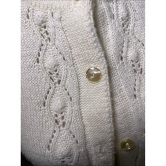 Vintage Devon Original Cream Knit Button-Up Cardigan Sweater Size Small