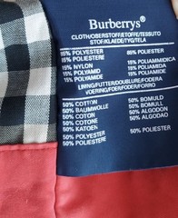 Burberrys Vintage Red Nylon Hooded Long Coat Women’s No Size