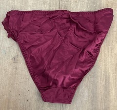 Victoria Secret Silk SATIN PANTIES M/6 NEEDS NEW ELASTIC Crown Gold Label