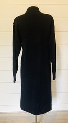 Vintage 1980s 1990s black bejeweled sweater dress Sz M