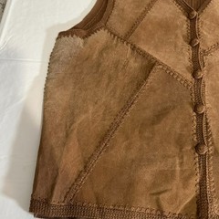 Vintage Selene Sport Suede Leather Vest Cowgirl Hippie Festival Grunge