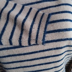 Medium Vintage 1960’s Mock Neck Sweater Top Mod Striped Back Zipper Shirt