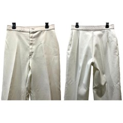 Vintage 70s JC Penney White High Waist Polyester Flare Pants 32″ W