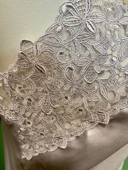 VINTAGE WACOAL 82109 TAPESTRY ~ SILVER ~ SATIN & LACE SLIP ~ MISSES MEDIUM