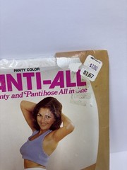 Vintage Panti-All Panty & Pantihose All In One Queen SZ. 100% Nylon Sandalfoot