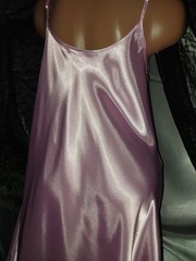 VTG SATIN SHINY M.T CANDY BABY Pink Lux Babydoll Nighty Nightgown NIGHTIE M
