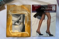 Lot of 12 Pair Vintage Stockings & Thigh Highs Great Brands Assorted Size/Color