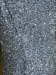 VNTG~Black Tie~Oleg Cassini~Cornflower Blue~Evening Dress~Ornate Beading~Sz 8