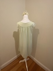 1960s/70s Vintage Aqua Shadowline Two Piece Nightgown And Peignoir Set