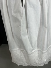 antique petticoat long white Victorian waist 26 crisp cotton original 1800