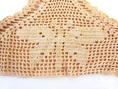 Rare Victorian Filet Crochet Bra Top Butterfly Motif