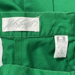 Vintage Lord & Taylor Pleated Shorts Womens 8 Green Cotton High Rise Bermuda