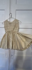Vintage Hand Tailored Lace/Chiffon-Silk? Full Circle Childs Dress