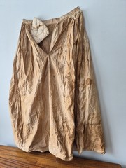 Antique Underskirt With Bustle Pad Attached Victorian Lt Brown Cotton ,As Found
