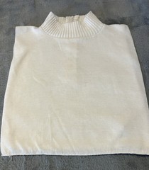 Vintage Baar & Beards Zip up Mock Turtleneck Knit Dickie Winter White OS