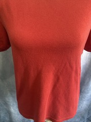 Vtg 90s Y2K Basic Editions Red Blank T Shirt Small Cotton Blend Plain Tee GUC
