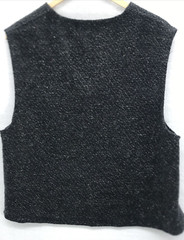 VTG Weathered by Natural Threads Vest Size M Gray Textured Sleeveless Button Up