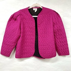 Vintage Pink Alicia Quilted Puffer Liner Jacket Size 18 Open