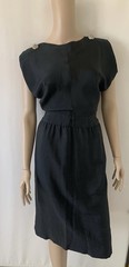Stunning Vintage 60s Werle Beverly Hills Bullocks Wilshire Black Cocktail Dress