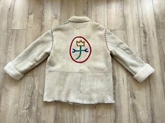 Unique Jean Charles de Castelbajac Tricot Sheepskin Coat Jacket Shearling