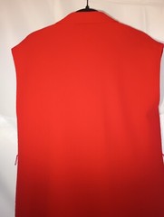 60 – 70’s – Handmade Solid Red Dress – Size 14 – Nightgown Housecoat Vintage