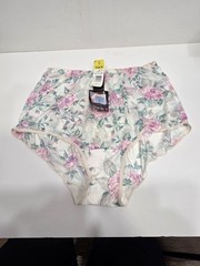 Vanity Fair Vintage Pink Green White Rose Flower Nylon Cotton Panties Size 6 NWT