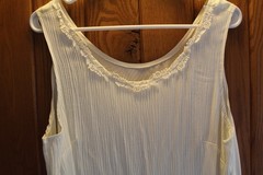 VTG SL FASHIONS 2 PIECE IVORY LONG DRESS & JACKET WEDDING, FORMAL SIZE M TAG 16