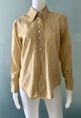 Vintage 70s Lady Marlboro Golden Western Country Shirt Size 14/34