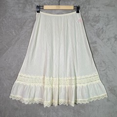 Vintage St Michael Ivory Cotton Blend Petticoat Underskirt Lace Prairie Cottage