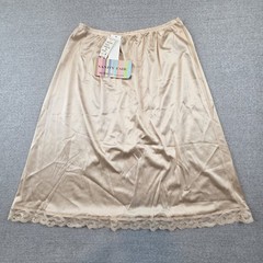 Set Of 2 Vintage 70s Vanity Fair 23″ Half Slips Pink & Beige Women’s Medium NEW
