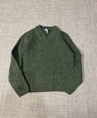 Vintage 60s 70s Penneys Towncraft Mohair Sweater V Neck Wool Size L