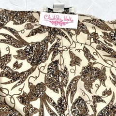 Vintage John Patrick 100% Silk Sarong Size 4 Elevated Beach Resortwear Botanical