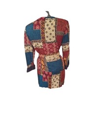Vtg Ultra Dress Sz 10 W/ Belt Made In Usa Preloved Classy Abstract Color Block