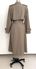 Classic Vintage I Magnin Taupe Wool Trench Coat Size 8 Made in Japan
