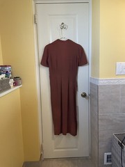 Vintage 1940s Terra Cotta Brown Dress