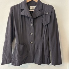 Vintage 1940s Smartwear Emma Lange Blazer Jacket Horse Buttons Union Label WW2
